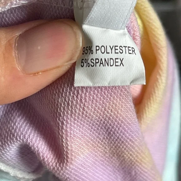 ✨Sorbet Skies Pastel Dreams Tie-Dye Cropped Sweatershirt/ XL / Ballonon Sleeve - Picture 5 of 5